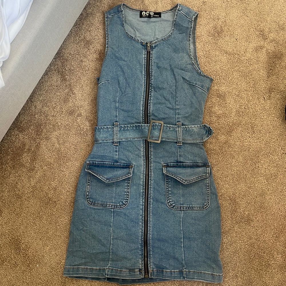 Jean dress with belt